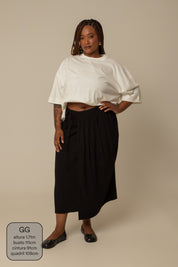 saia midi envelope com bolsos