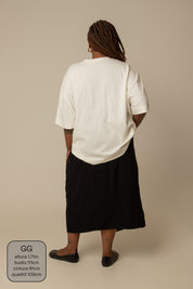 saia midi envelope com bolsos