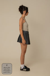 mini saia shorts plissada chefa