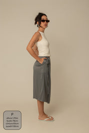 saia midi envelope com bolsos