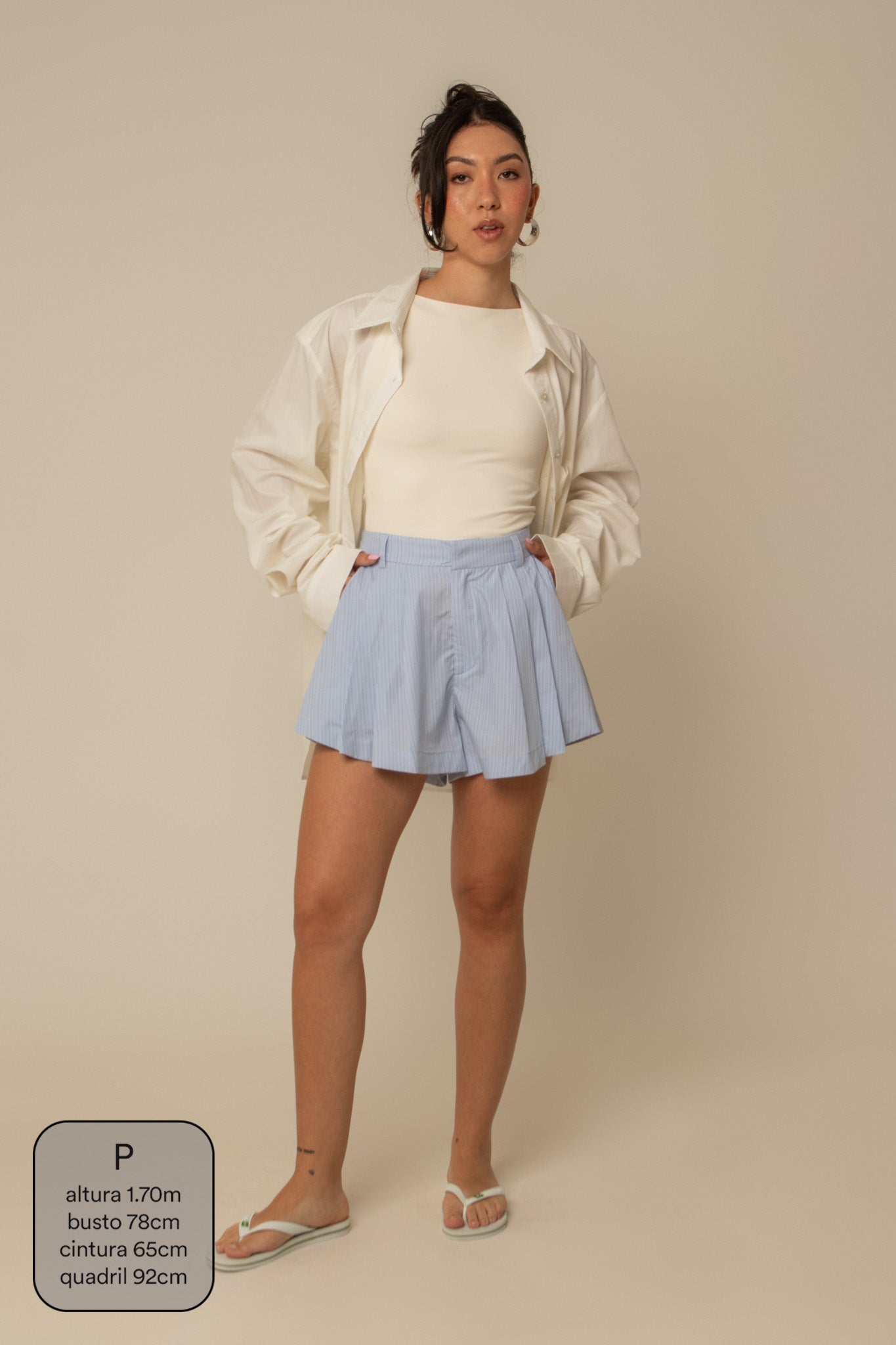 short guapa | short soltinho com pregas