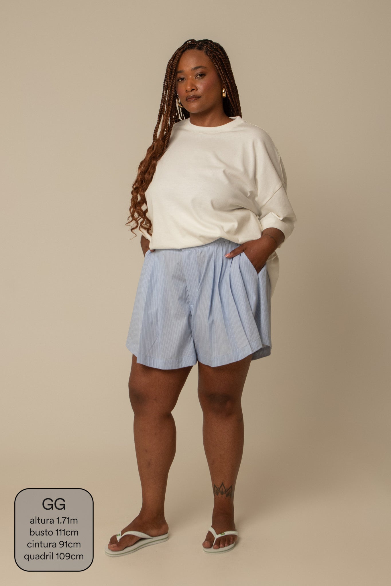 short guapa | short soltinho com pregas