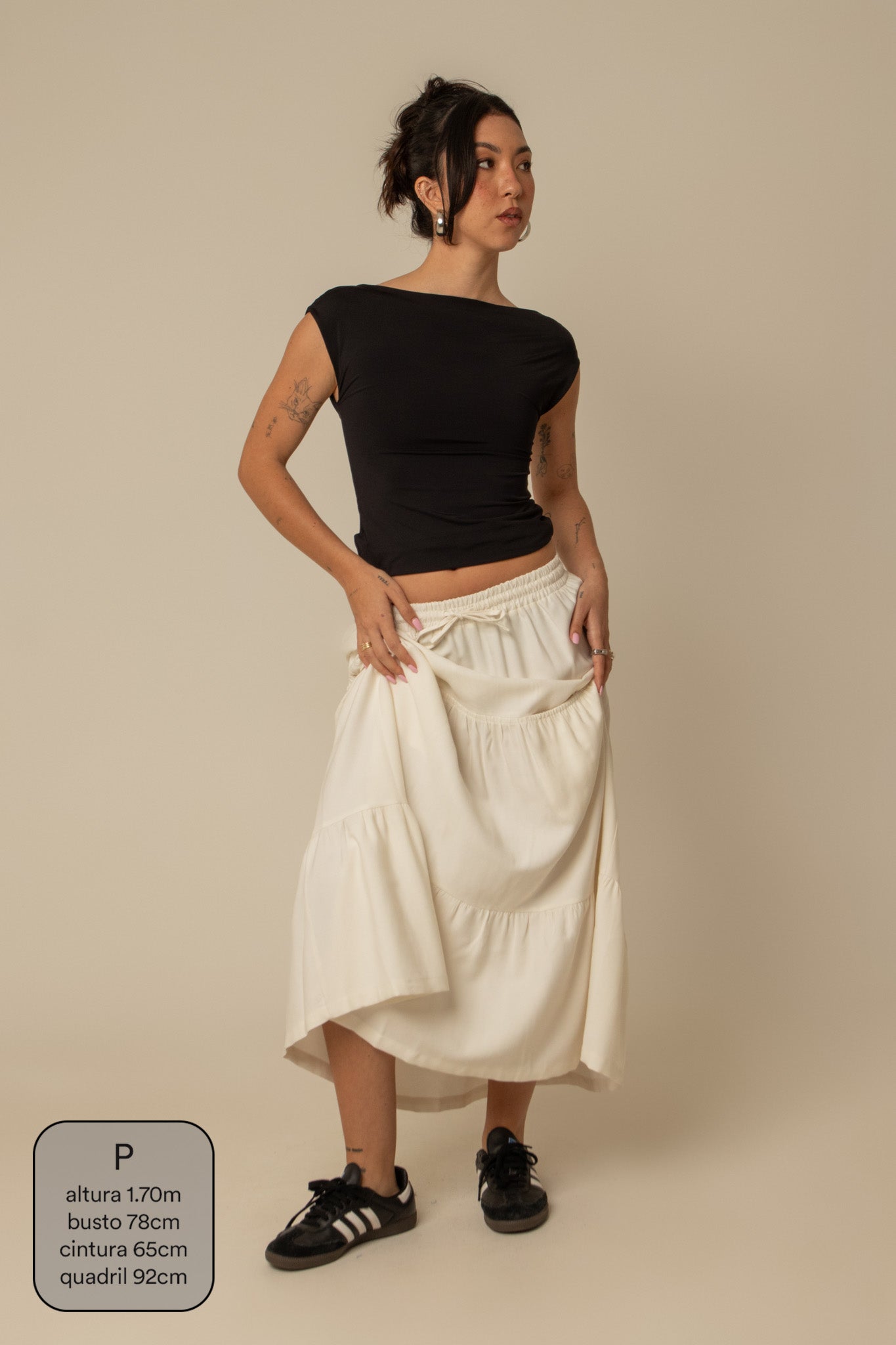 saia guapa | saia longa com bolsos