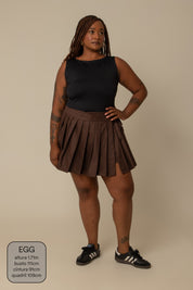 mini saia shorts plissada chefa