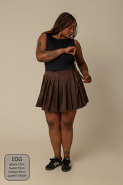 mini saia shorts plissada chefa