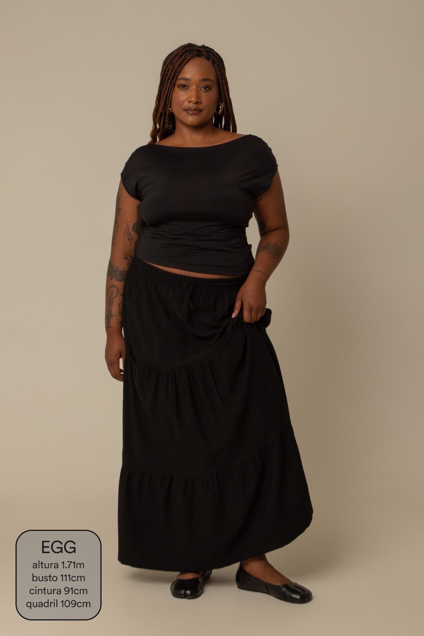 saia guapa | saia longa com bolsos