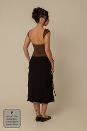 saia midi envelope com bolsos