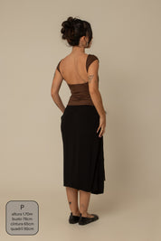 saia midi envelope com bolsos
