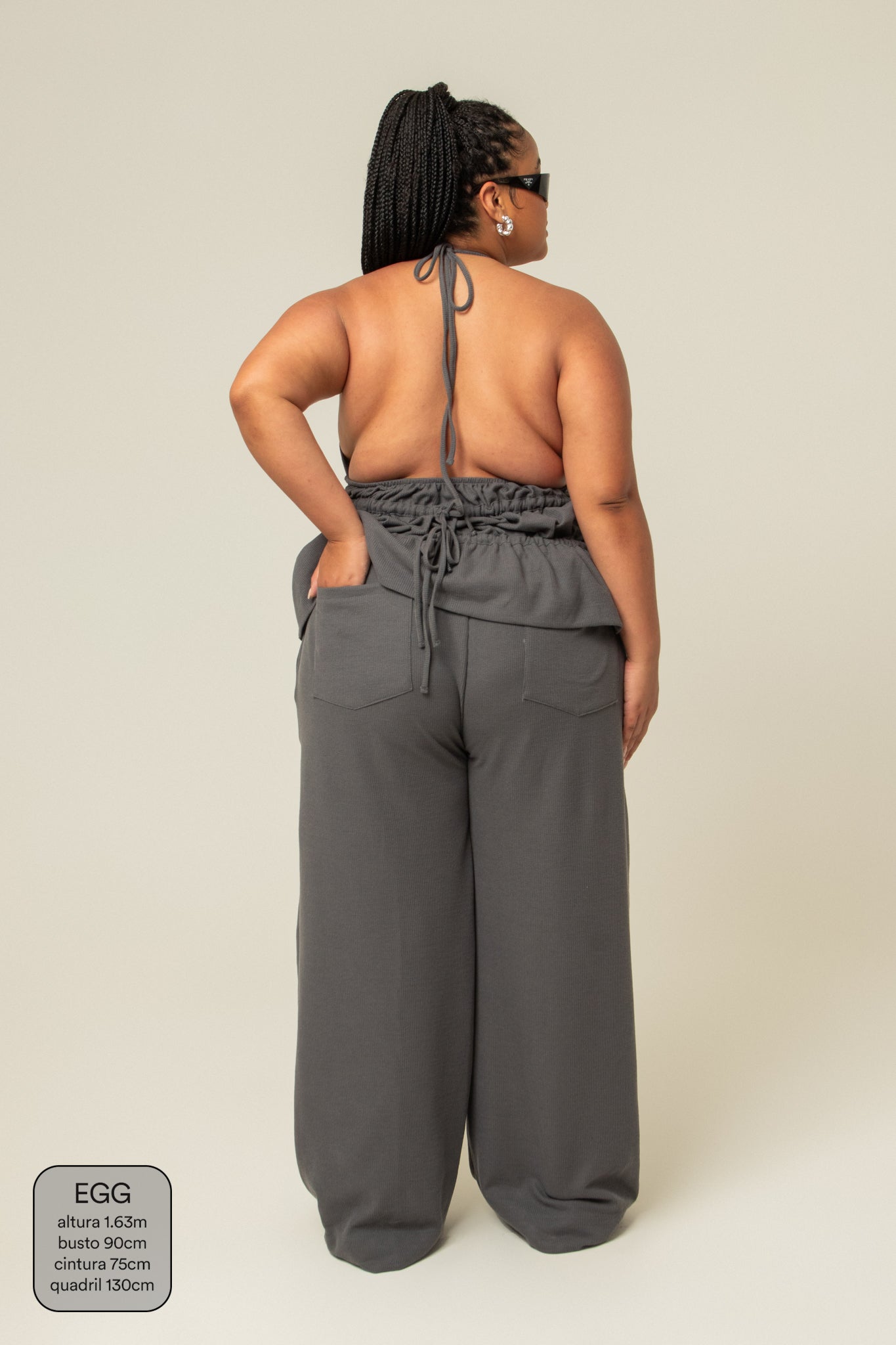 calça comfy clássica | calça waffle reta confortável