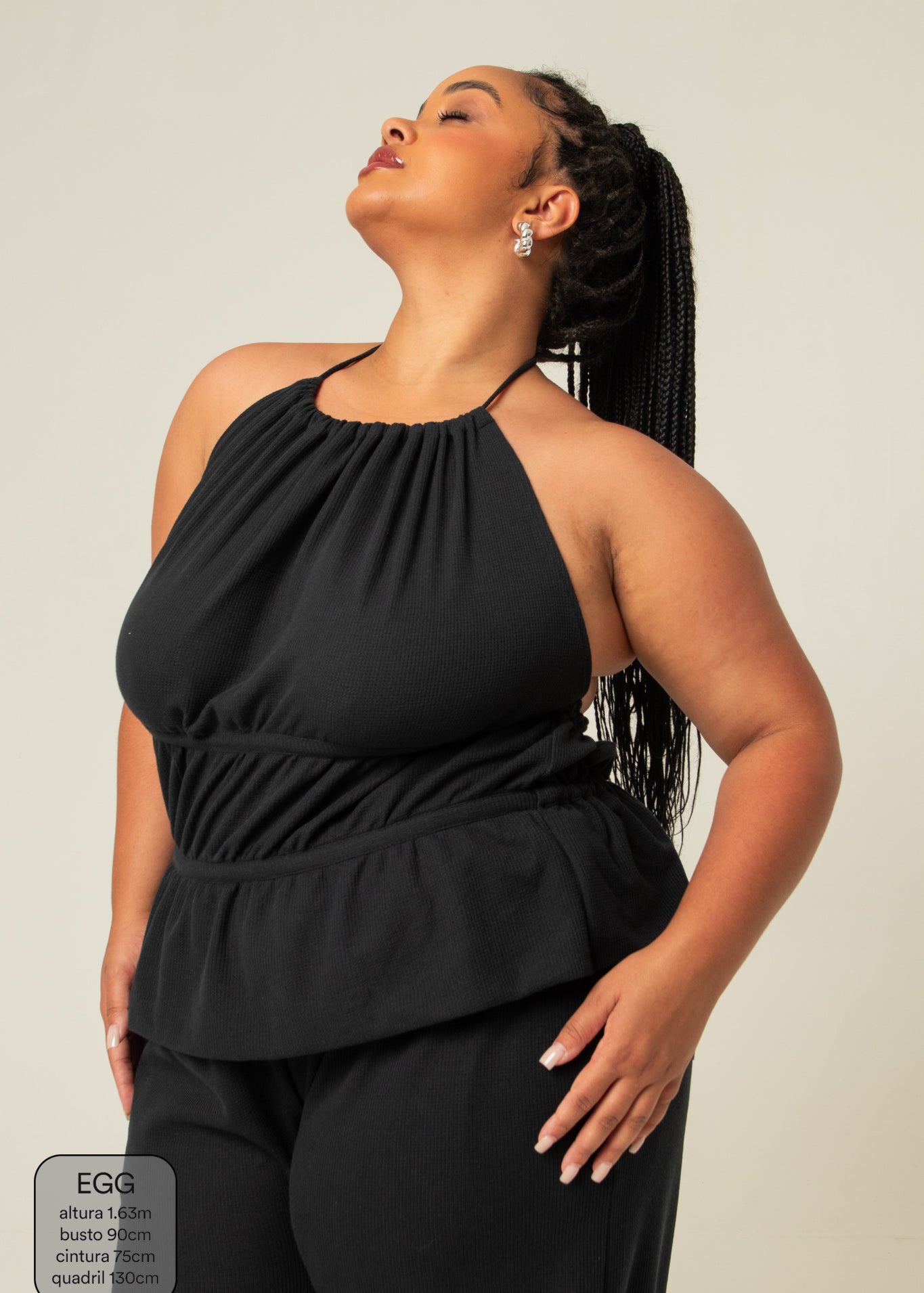 blusa comfy | top costas abertas ajustável