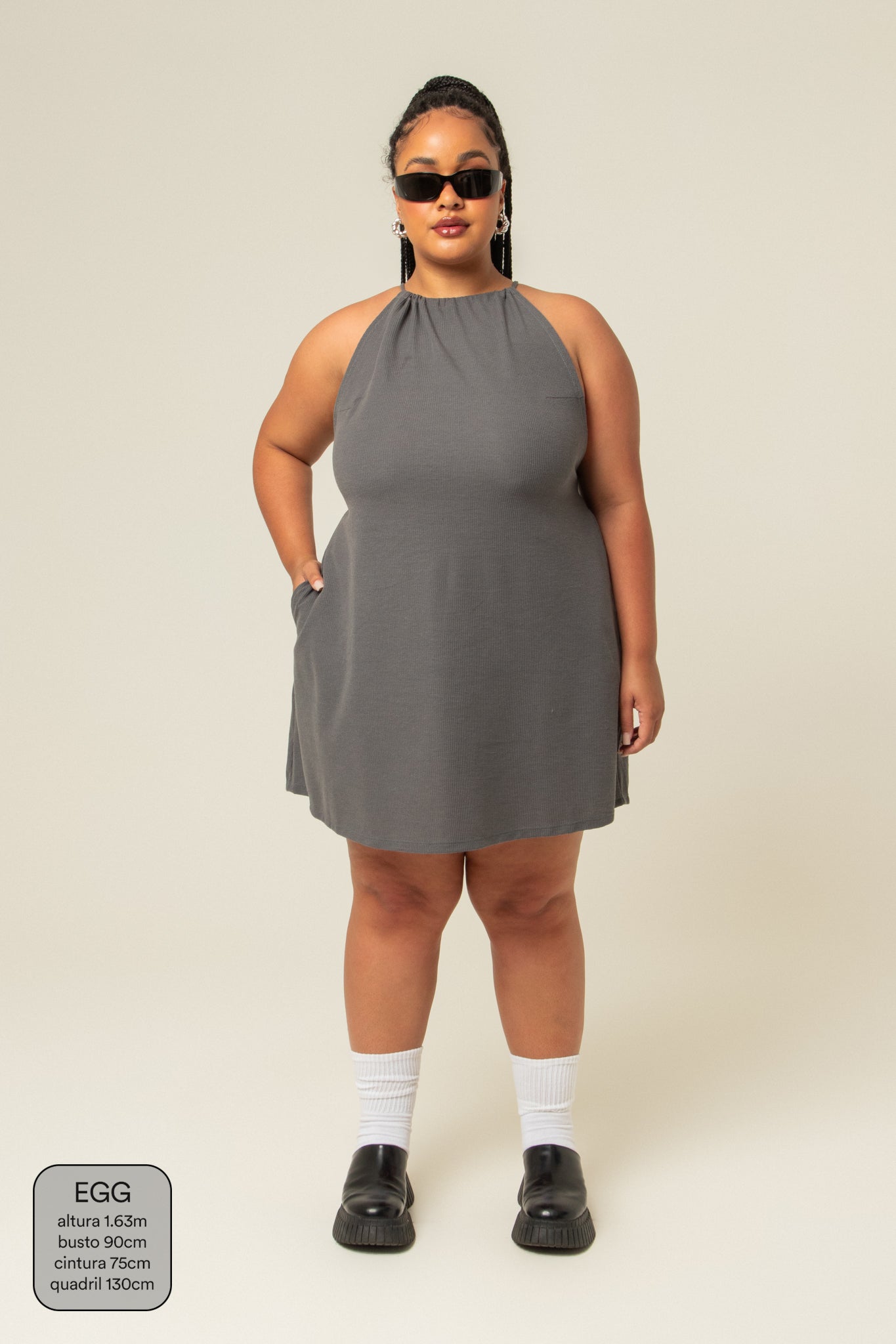 vestido comfy curto | vestido frente única