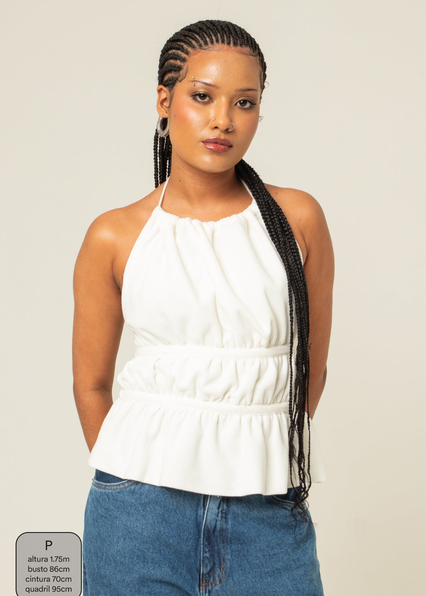 blusa comfy | top costas abertas ajustável