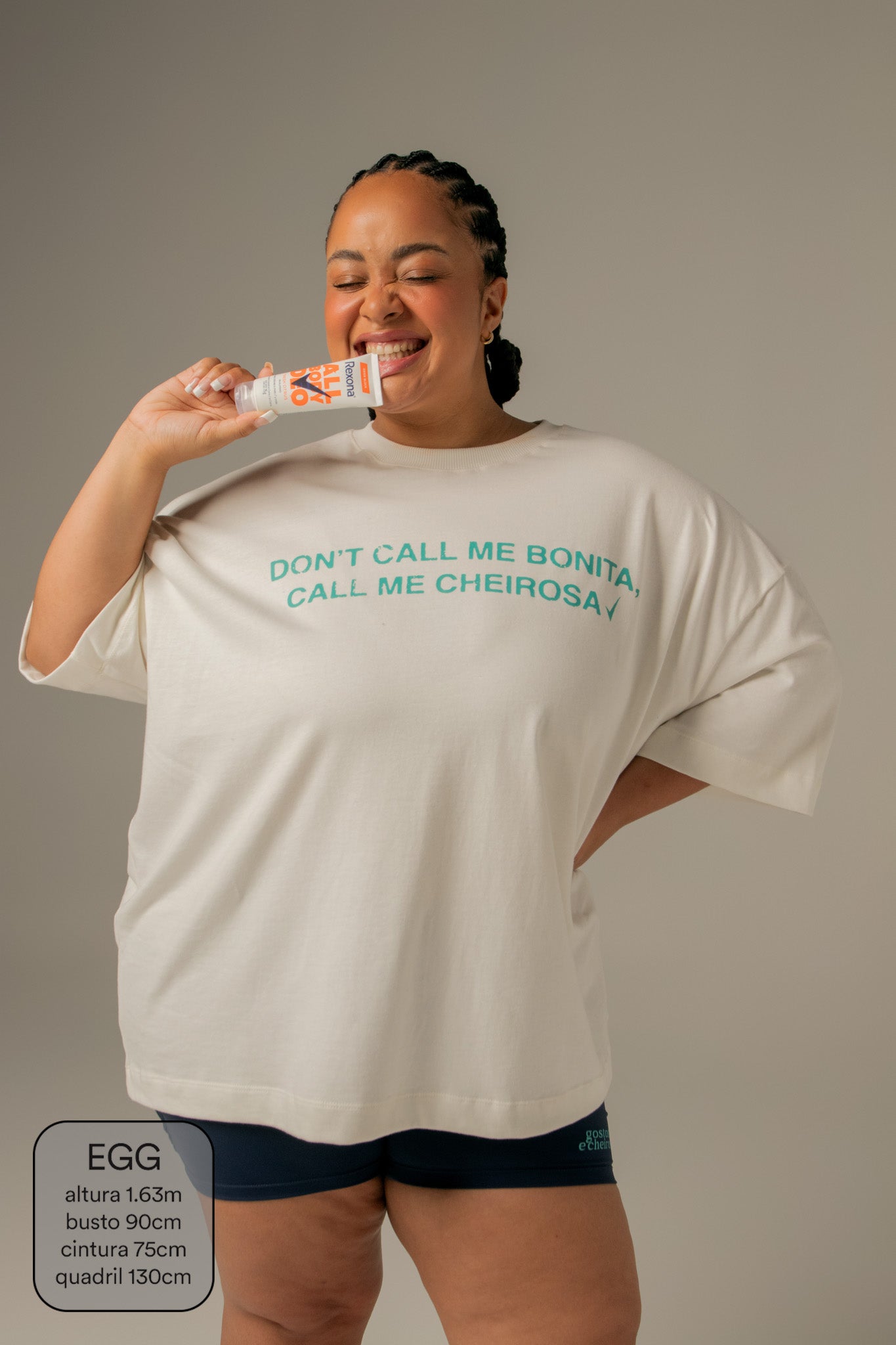 camisetão call me cheirosa collab Rexona