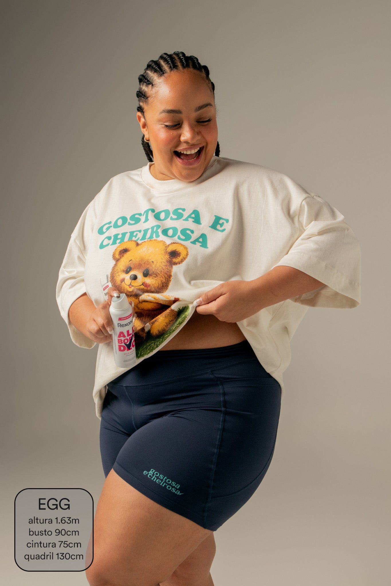 camisetão ursinho collab Rexona