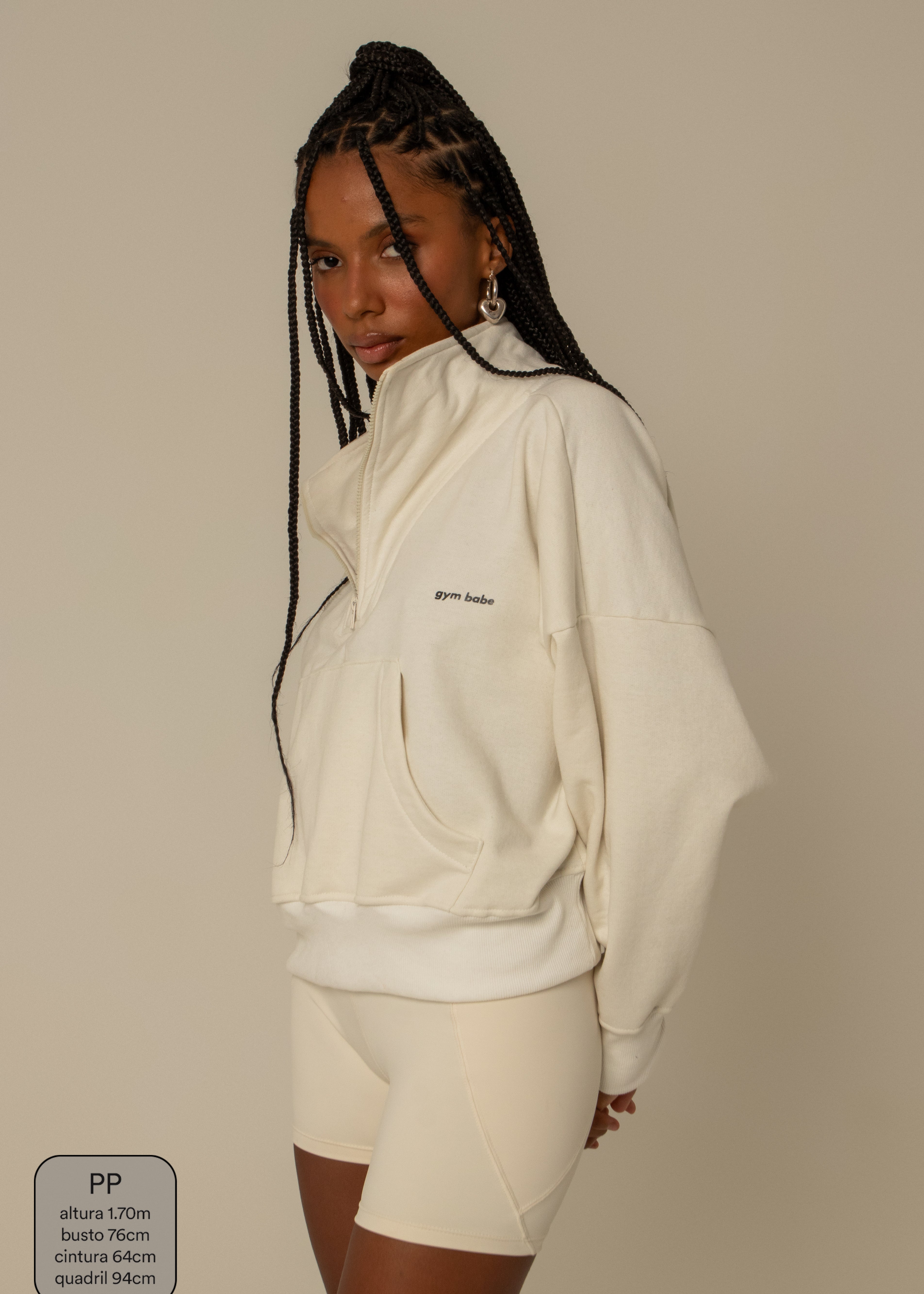 moletom gym babe | casaco gola alta