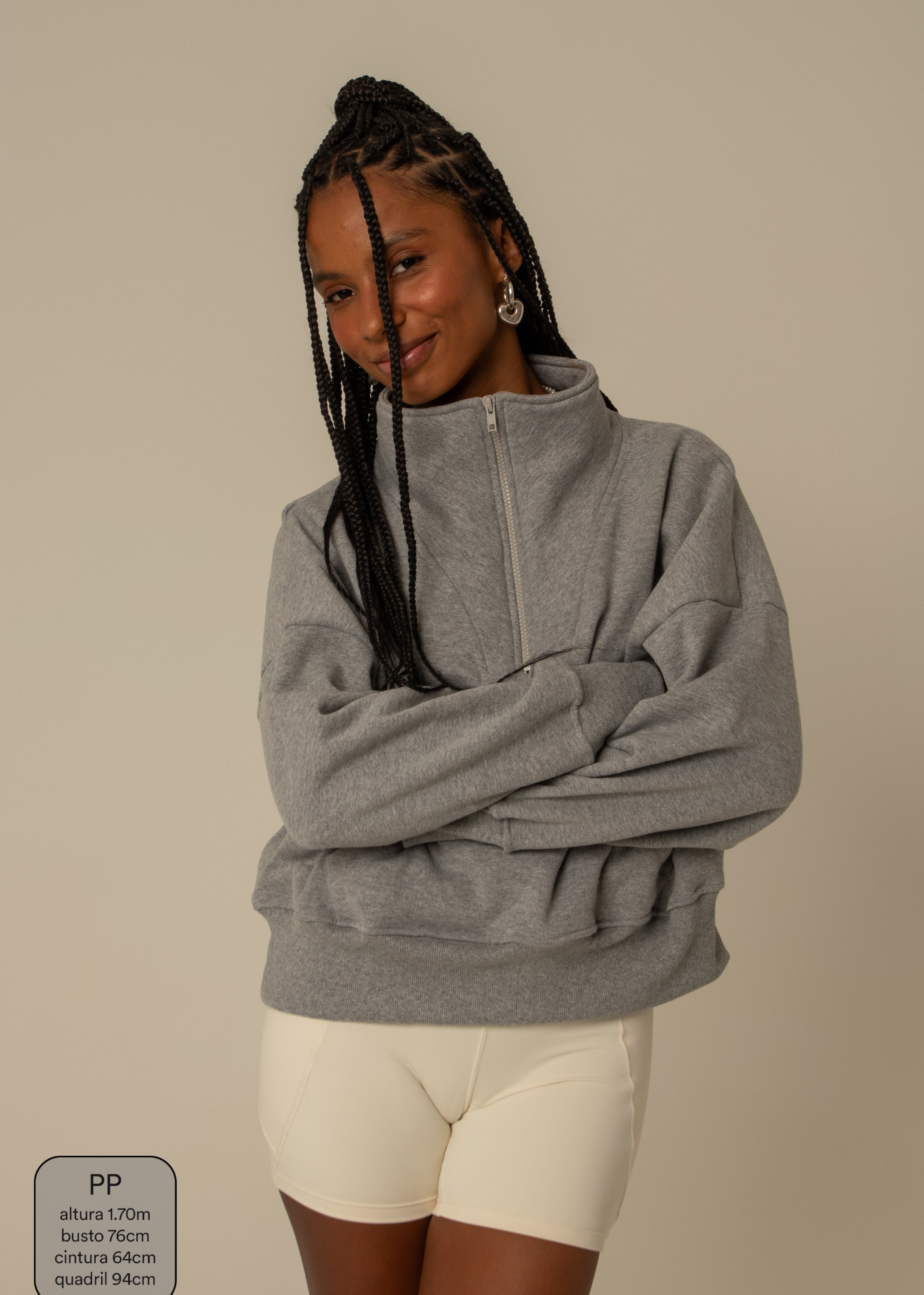 moletom gym babe | casaco gola alta