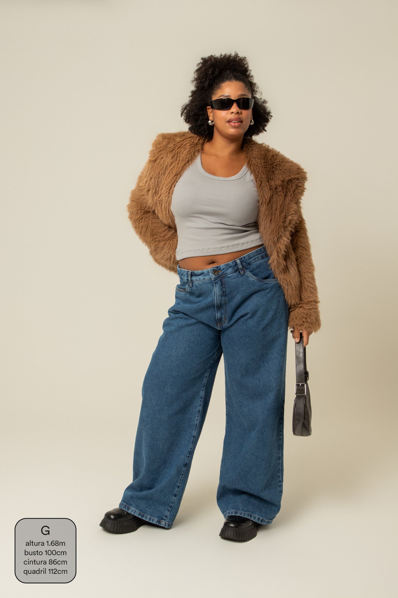 calça jeans ajustável baggy denim blue