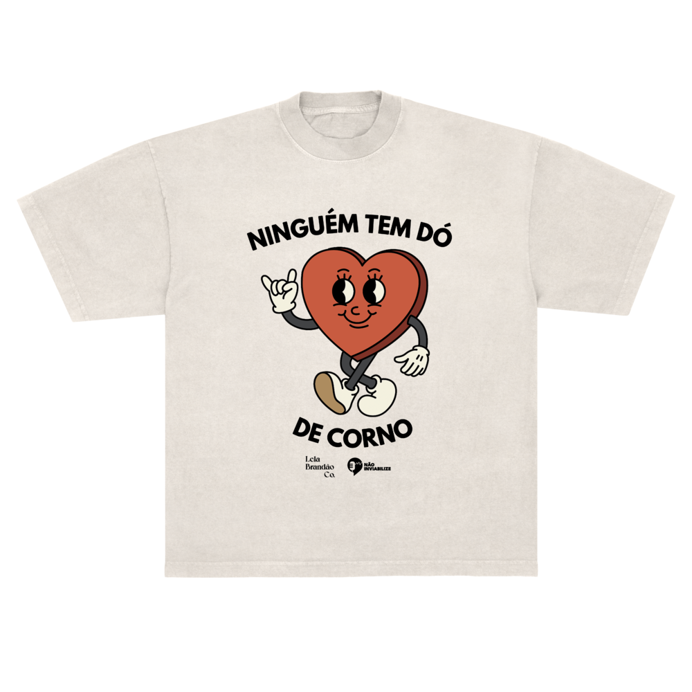 camisetão oversized dó de corno collab não inviabilize estampa frente