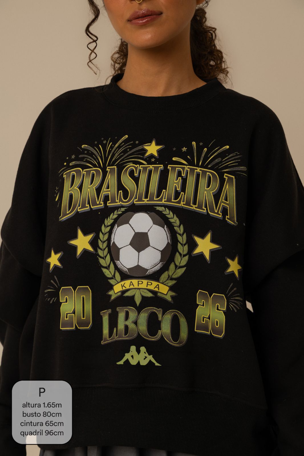 moletom oversized brasileira lela & kappa | moletom sem capuz felpado