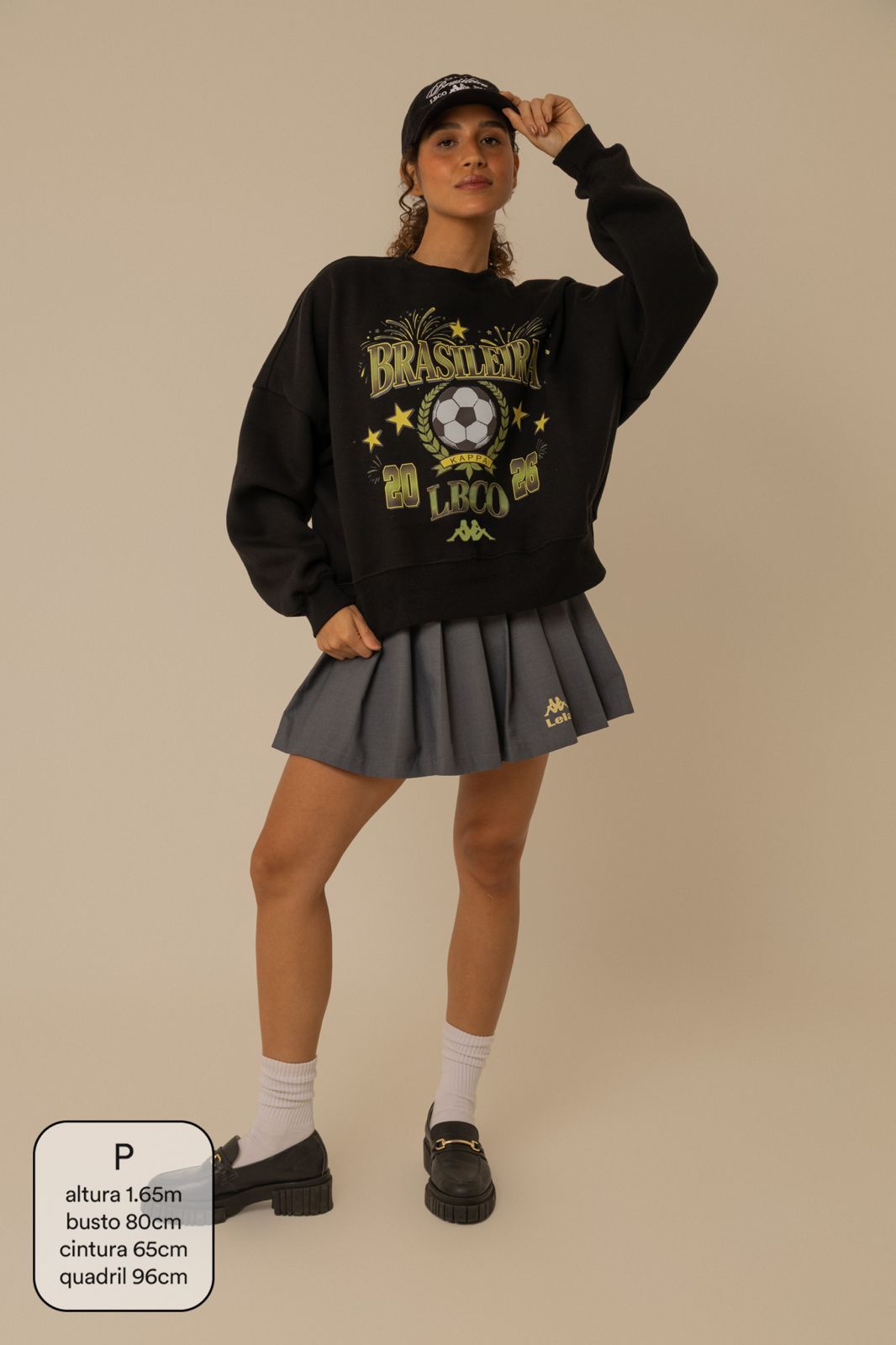 moletom oversized brasileira lela & kappa | moletom sem capuz felpado
