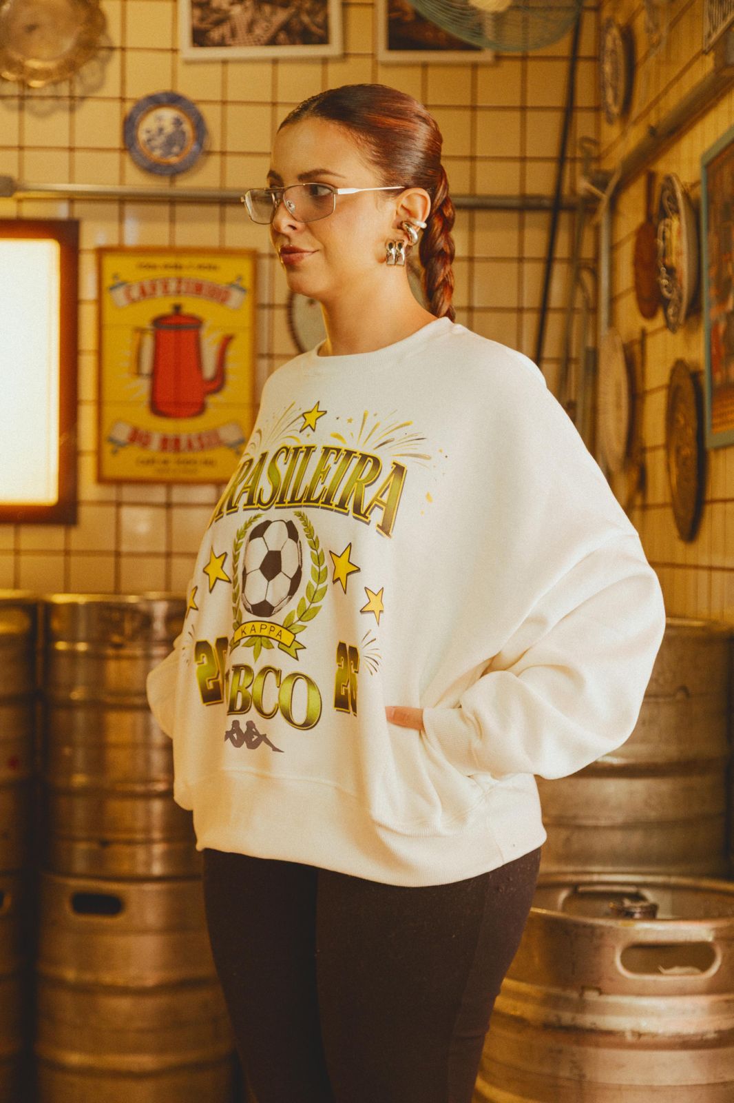 moletom oversized brasileira lela & kappa | moletom sem capuz felpado