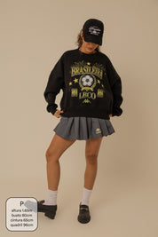 moletom oversized brasileira lela & kappa | moletom sem capuz felpado