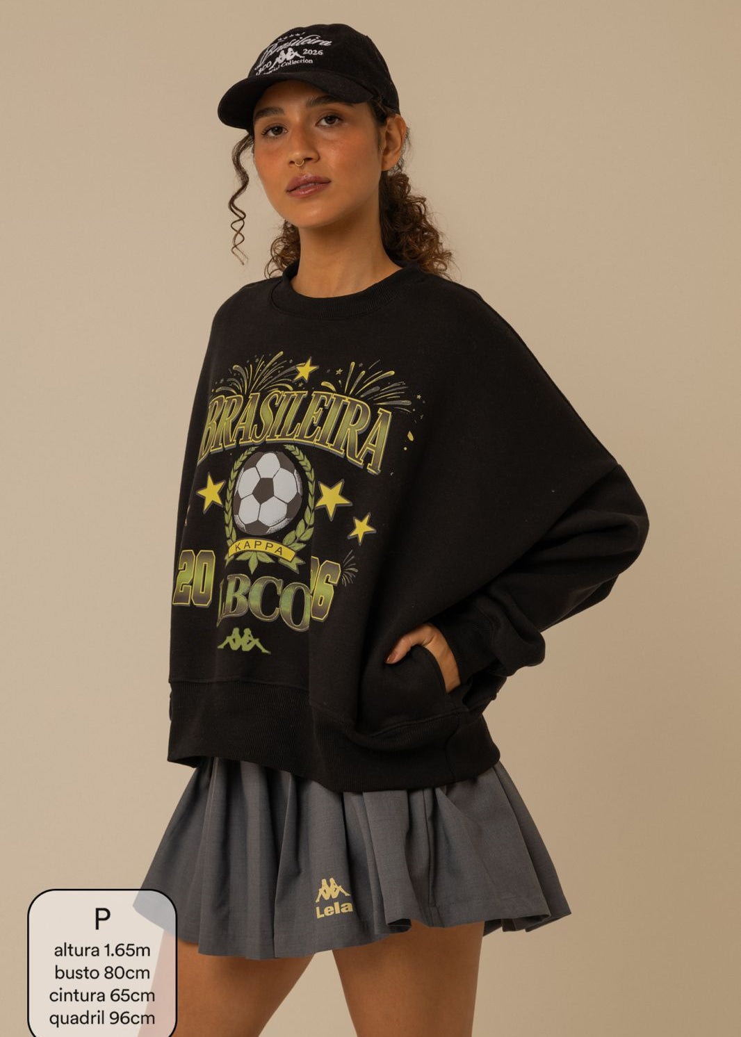 moletom oversized brasileira lela & kappa | moletom sem capuz felpado