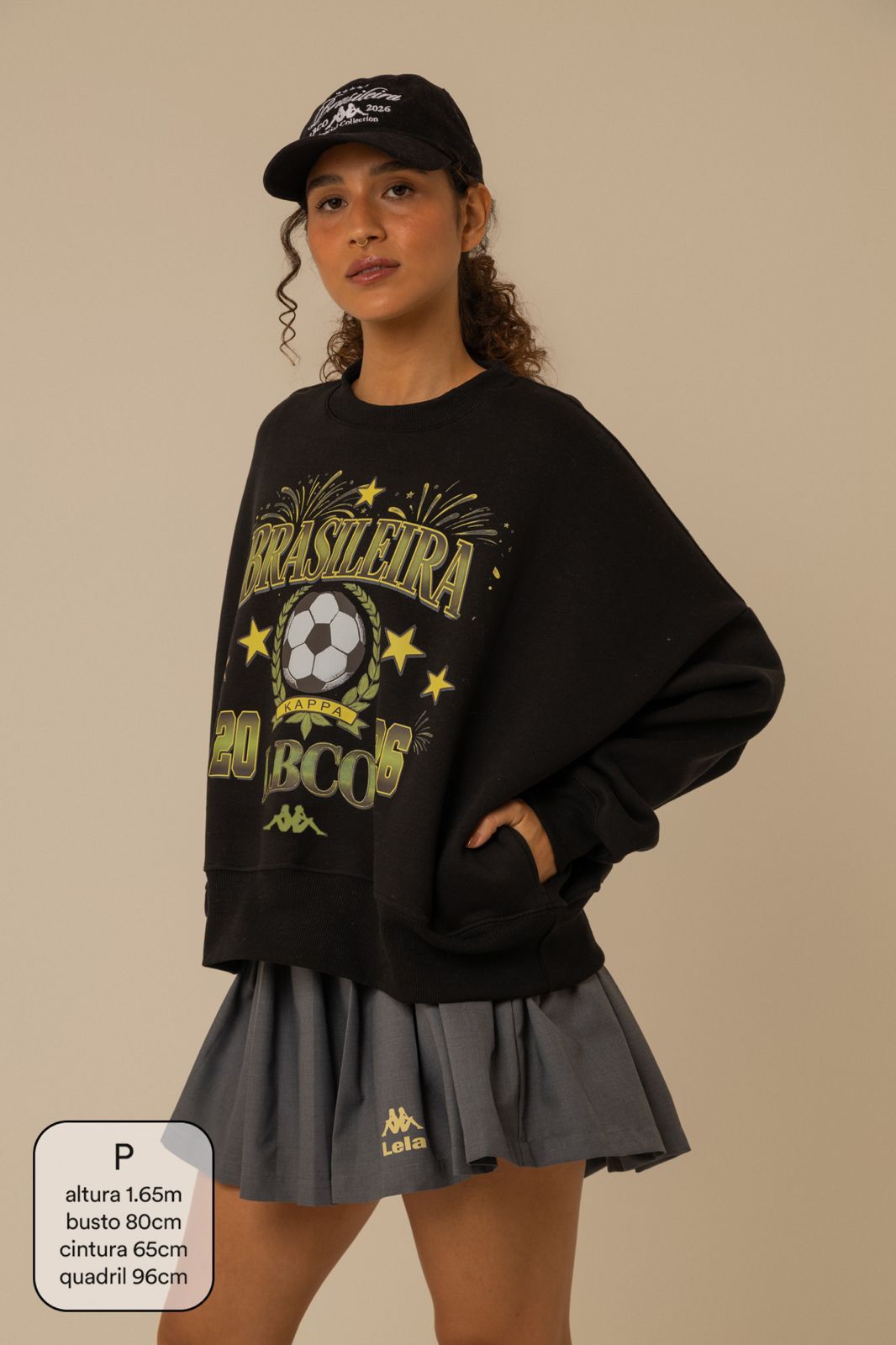 moletom oversized brasileira lela & kappa | moletom sem capuz felpado
