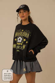 moletom oversized brasileira lela & kappa | moletom sem capuz felpado