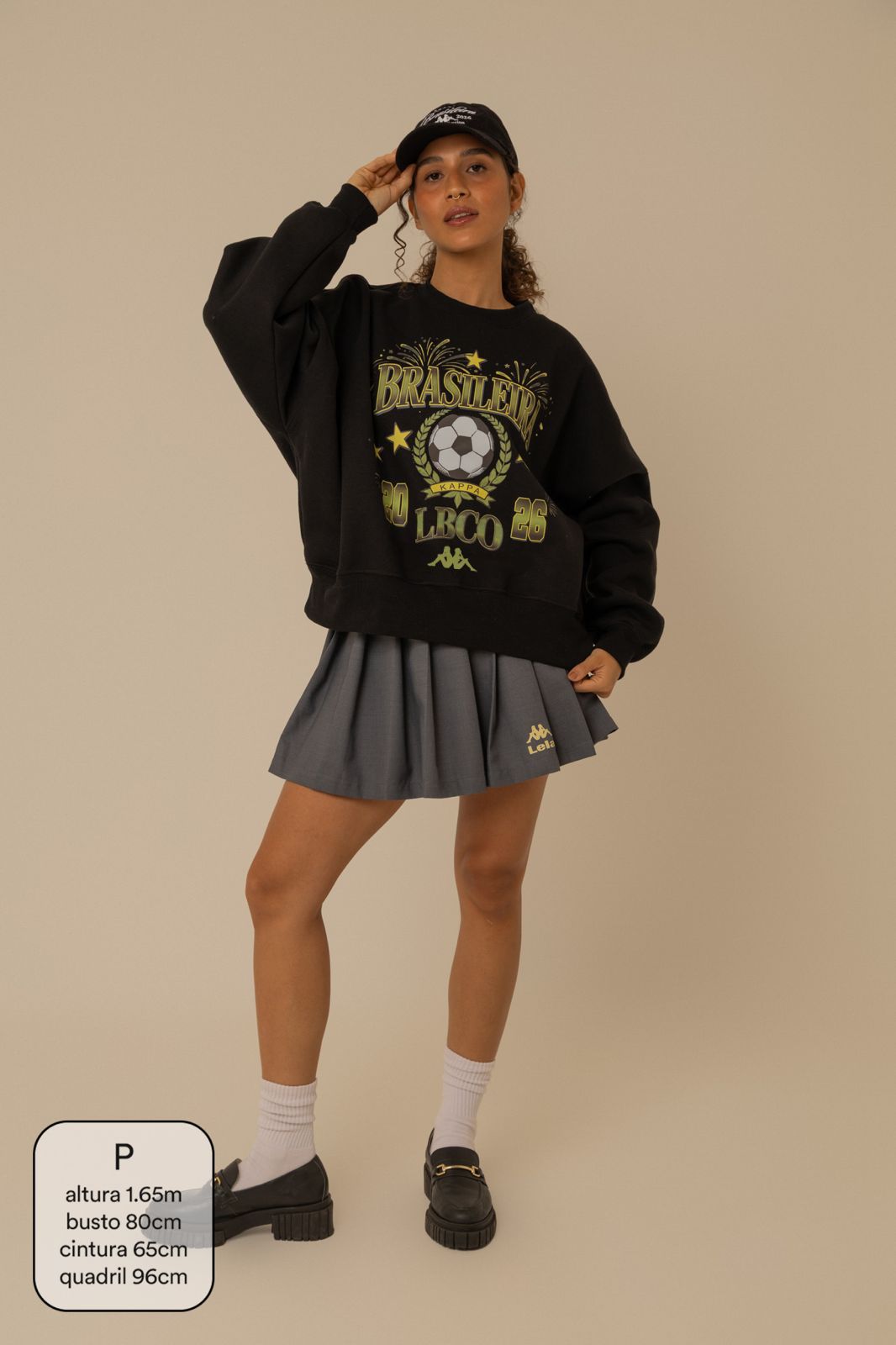 moletom oversized brasileira lela & kappa | moletom sem capuz felpado