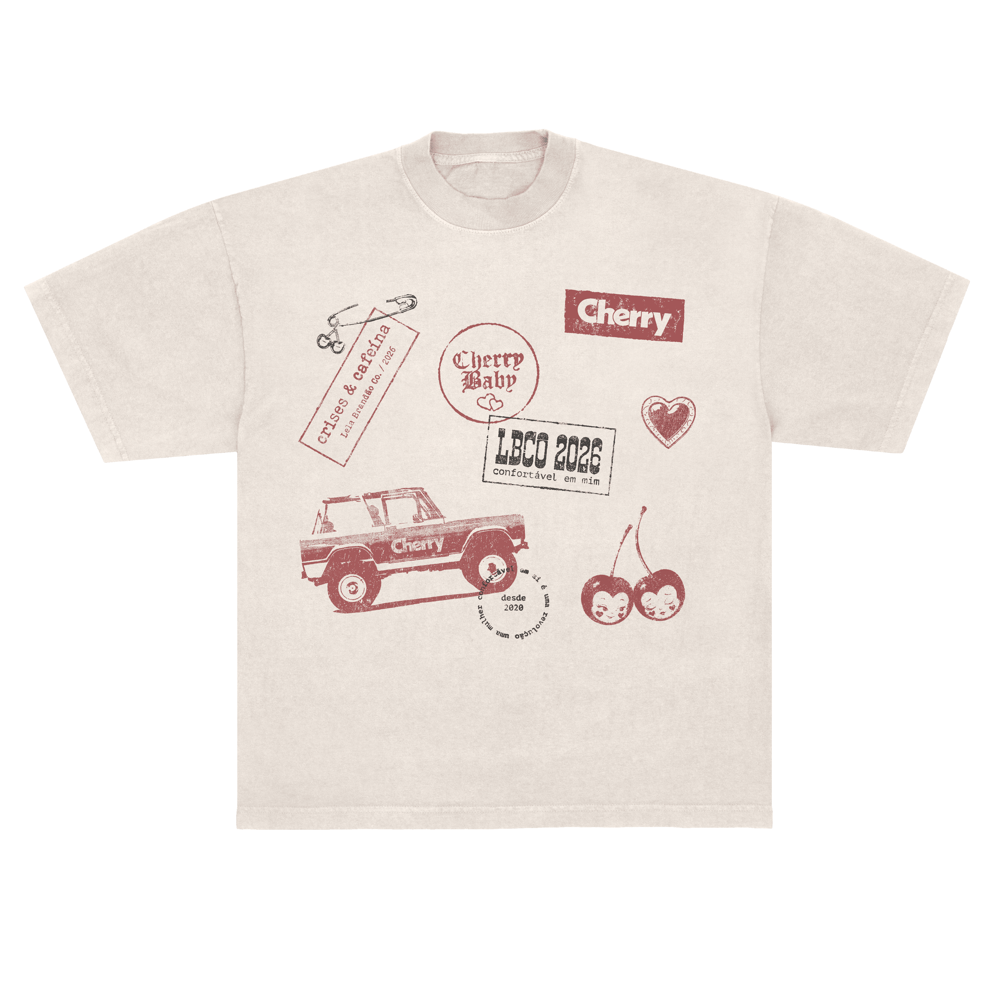 camisetão cherry baby