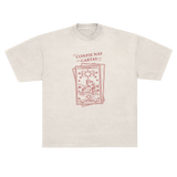 camisetão confie nas cartas collab manu xavier