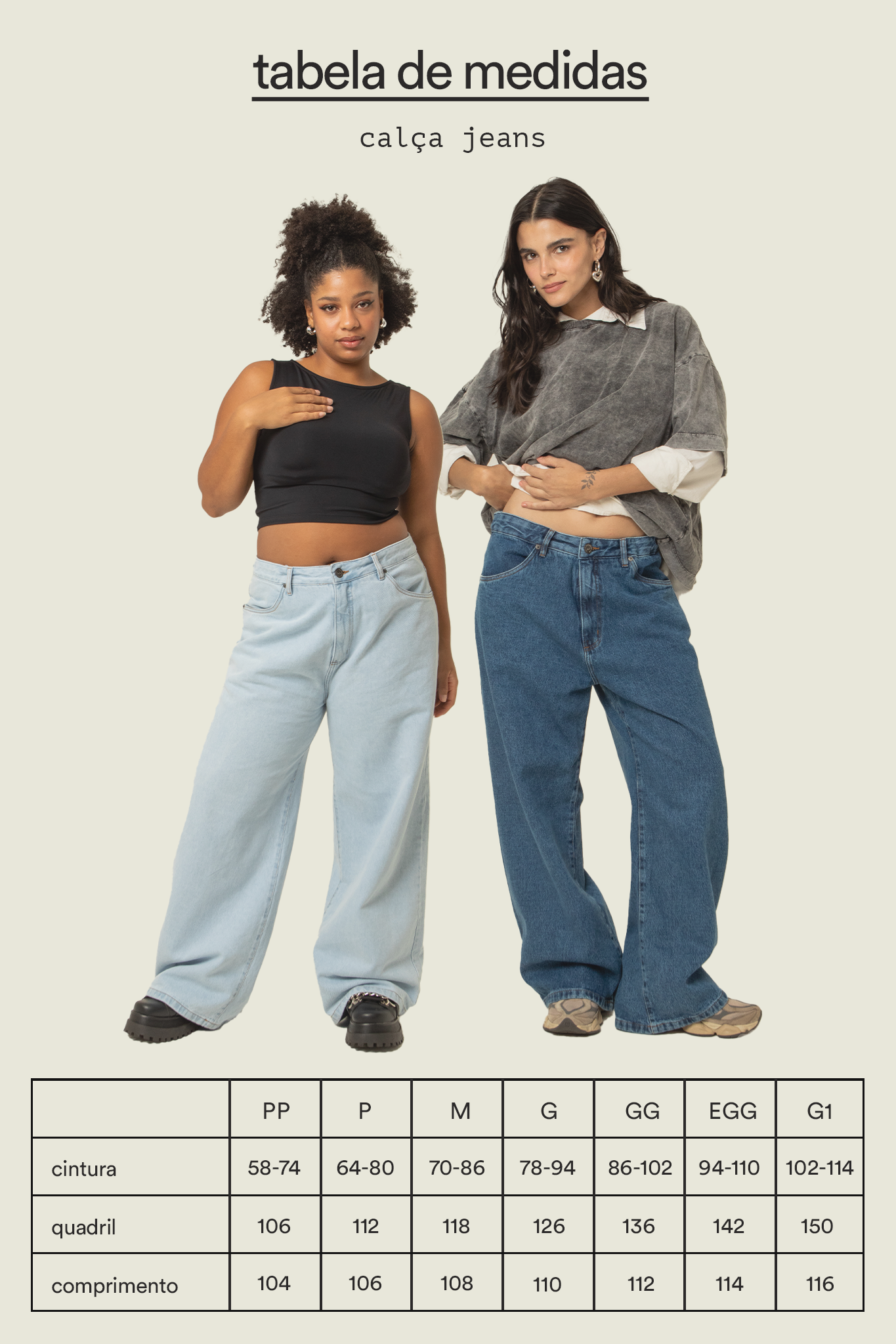 calça jeans ajustável baggy denim blue