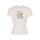 baby tee docinho collab saquinho de lixo