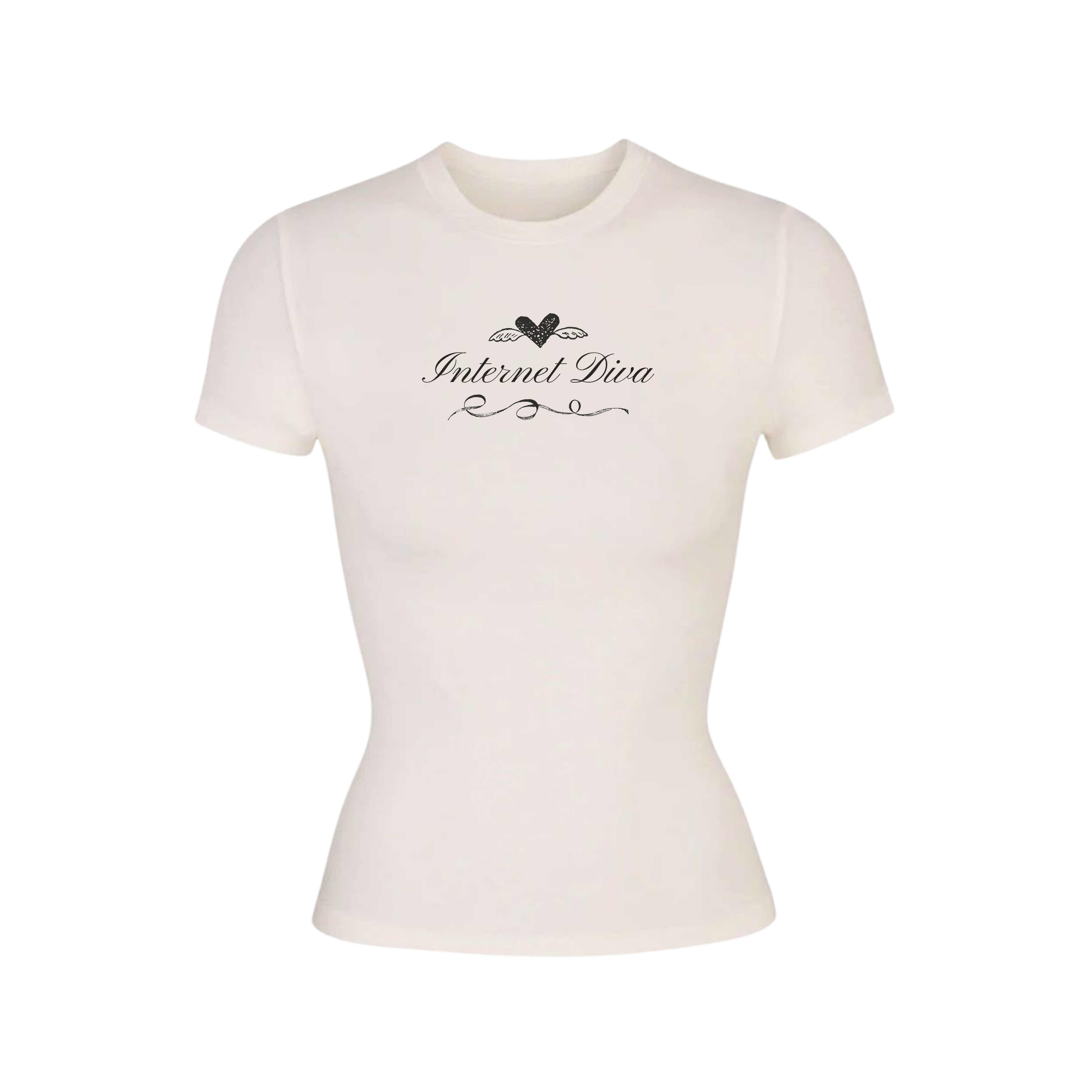 baby tee internet diva collab saquinho de lixo