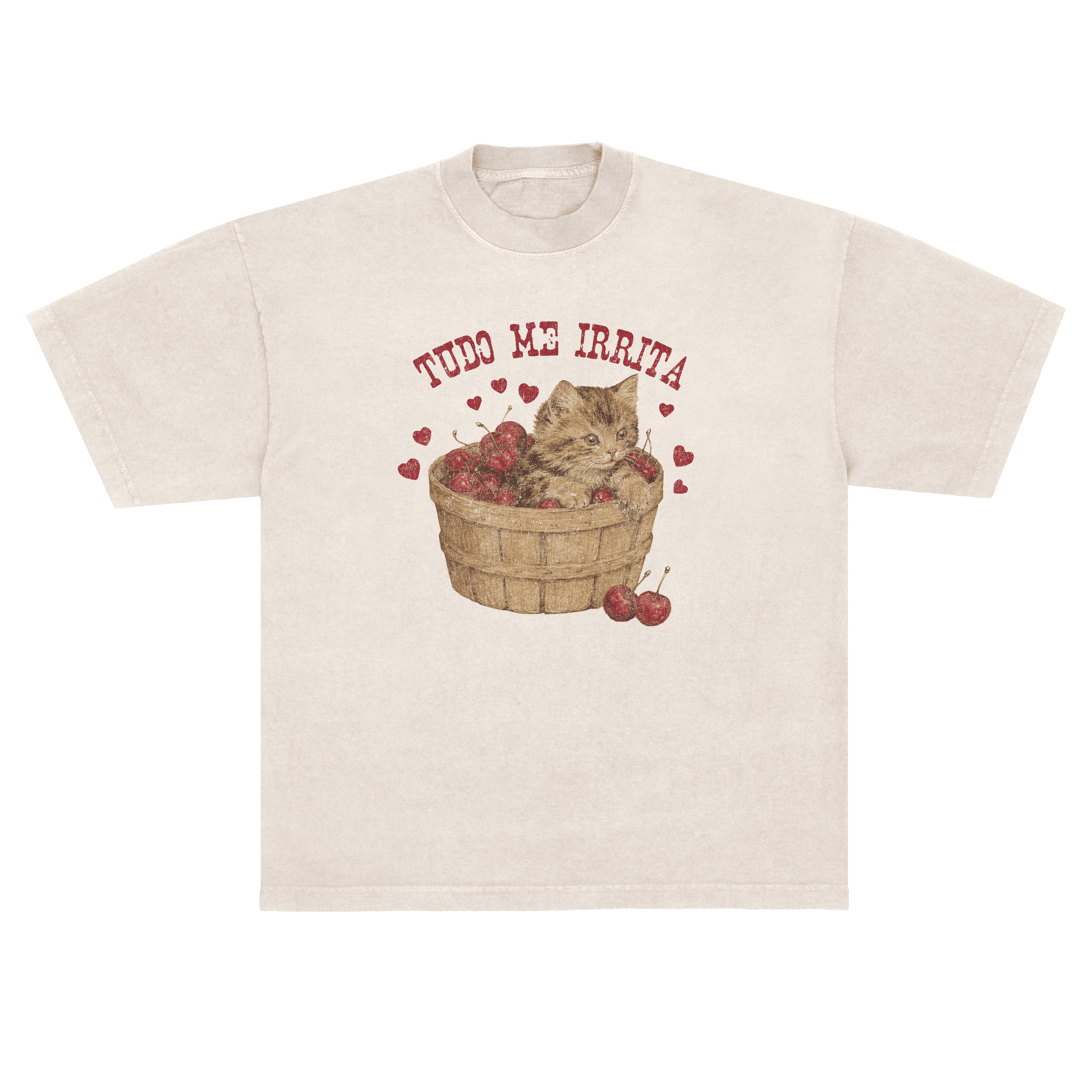 camisetão tudo me irrita cherry