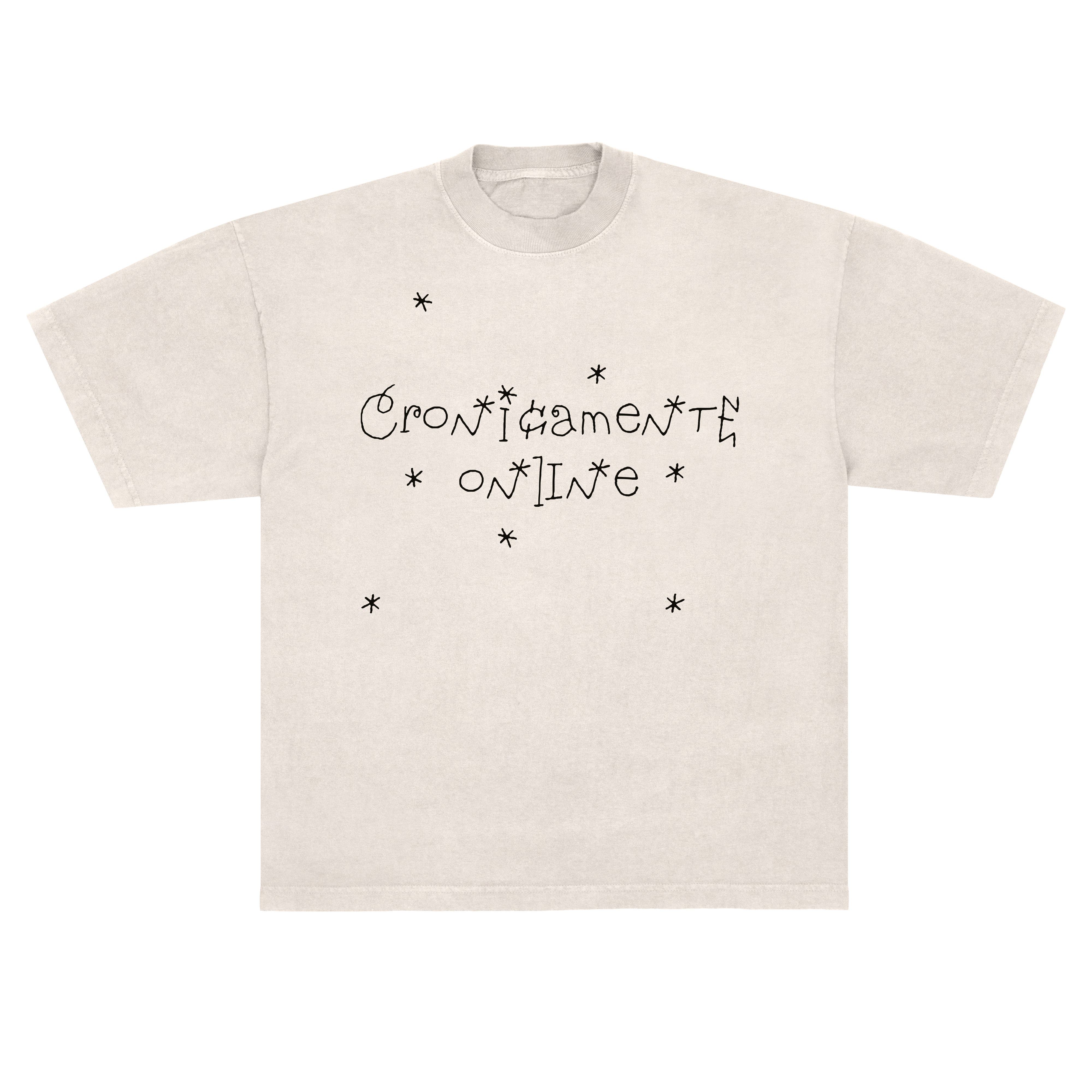 camisetão cronicamente online collab saquinho de lixo