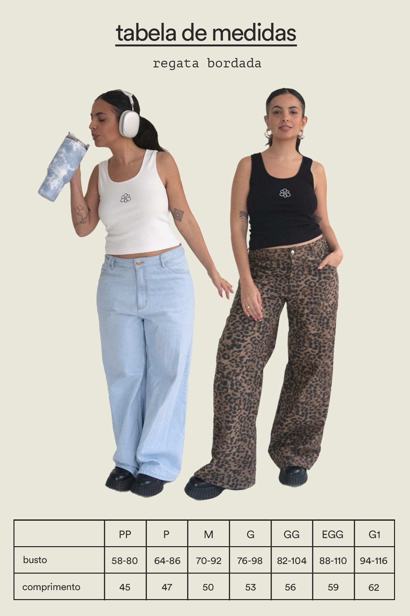 regata bordada florzinha triste |  tank top canelado gostosas também choram