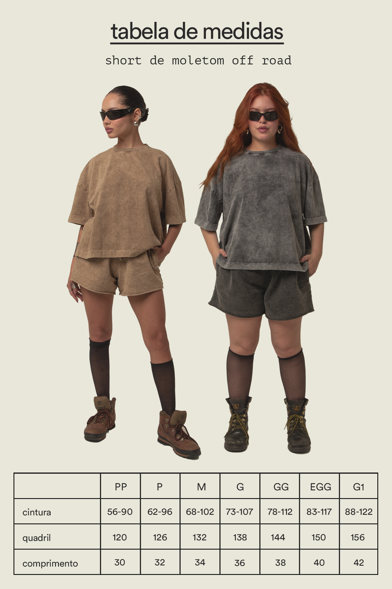 short moletom estonado off road