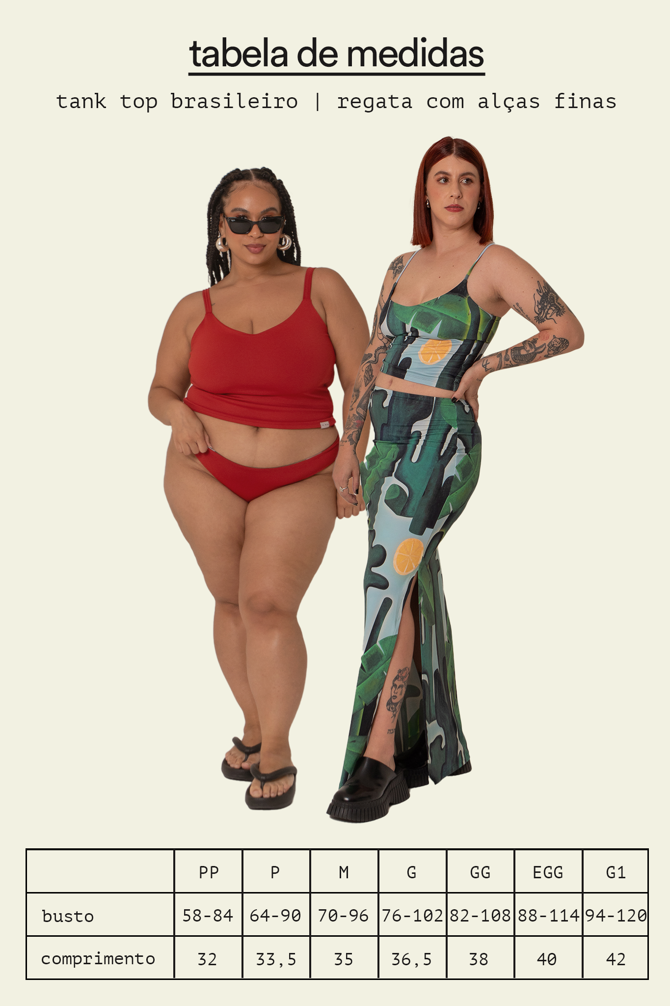 tank top brasileiro  regata com alças finas - Lela Brandão Co.