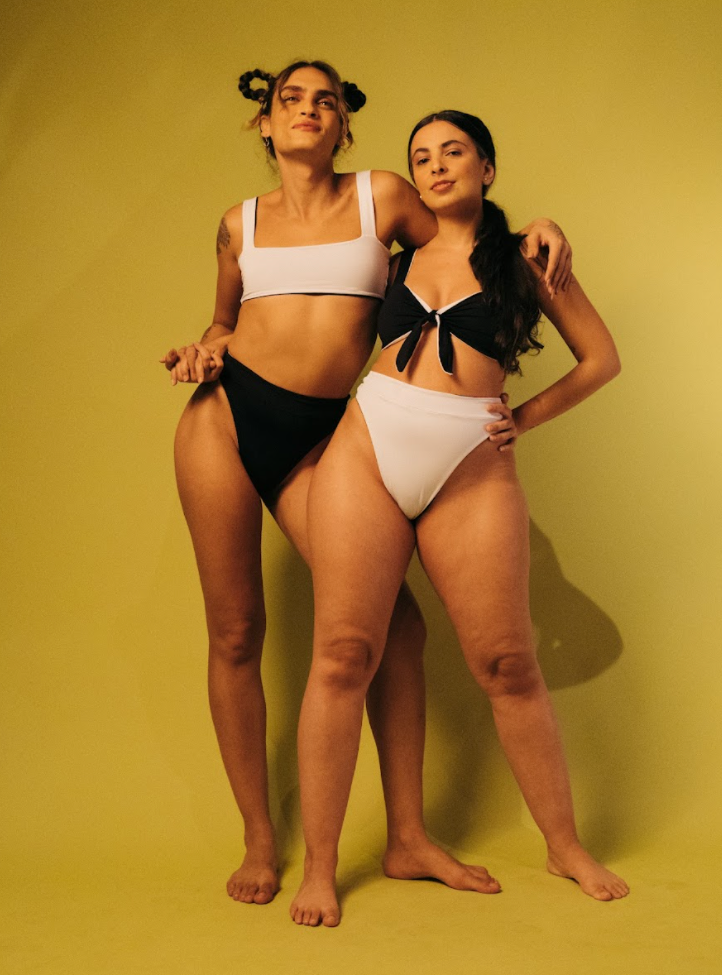 calcinha deusa dupla face preto e branco