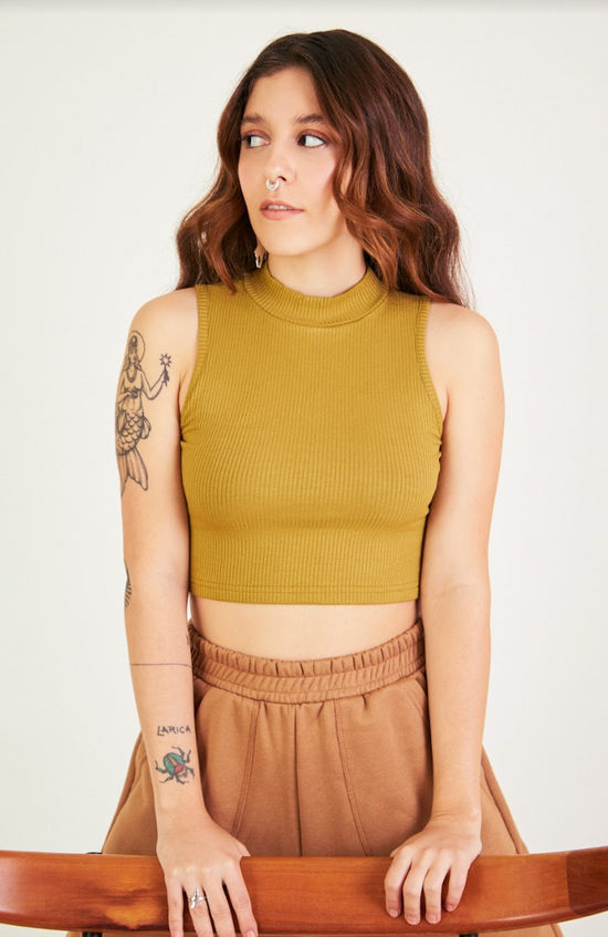 cropped golinha oliva