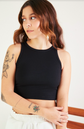 cropped alcinha preto
