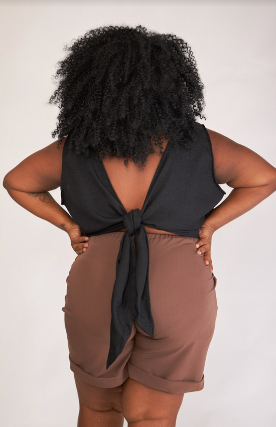 blusa elos sem mangas preta