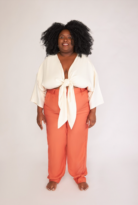 blusa elos manga ampla offwhite