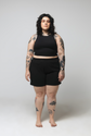 cropped alcinha preto