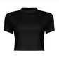 cropped manguinha preto
