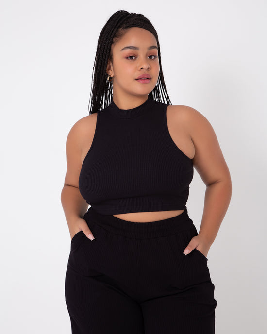 cropped golinha preto