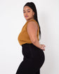 blusa elos sem mangas caramelo