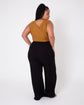 blusa elos sem mangas caramelo